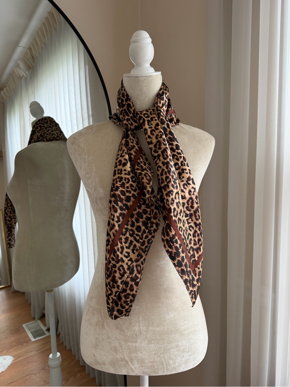 Leopard Print Square Scarf Animal Print